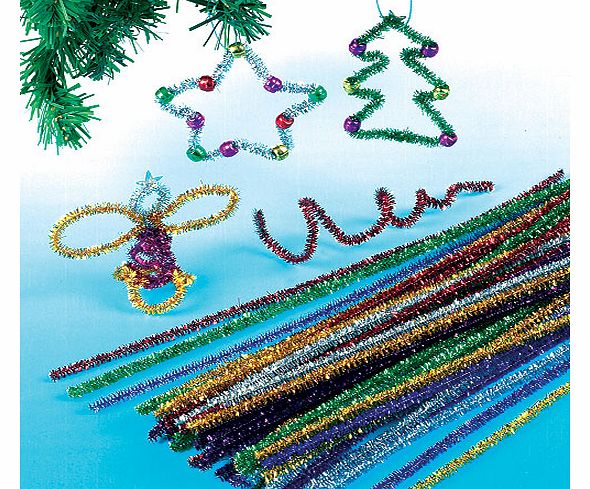 Tinsel Pipe Cleaners - Pack of 72