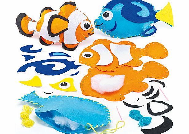 Tropical Fish Cushion Sewing Kits - Pack of 2