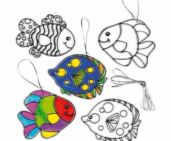 Tropical Fish Suncatcher Decorations - Pack of 6