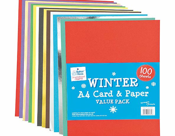 Winter Card  Paper Value Pack - Pack of 100