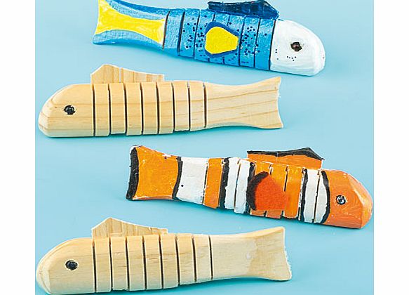 Wooden Fish - Pack of 4