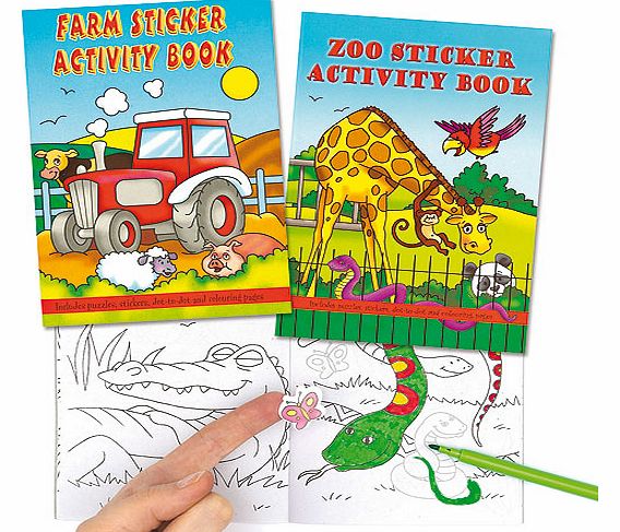 Zoo  Farm Sticker Activity Books - Pack of 6