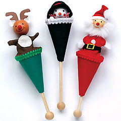 yellowmoon Christmas Mini Cone Puppets