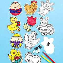 Colour-in Easter Magnets
