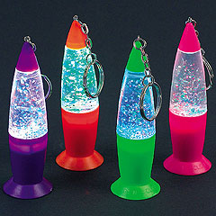 Mini Glitter Lava Lamp Keyrings