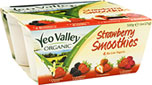 Organic Strawberry Smoothies Bio Live Yogurts (4x120g)