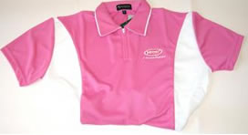 yes Golf Ladies Shirt Pink/White