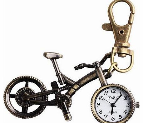  Vintage Bicycle Bike Pocket Key Pendant Quartz Watch