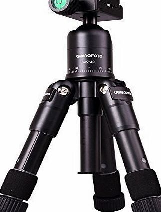 YingKu AFAITH Portable Folding Ultra Aluminum alloy Tripod Compact Desktop Macro Mini Tripod Kit with CK-30 Ball Head for Canon Nikon DSLR Camera -Black