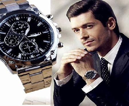 Yistu Men Watch, Business About Men Stainless Steel Band Machinery Sport Quartz Watch