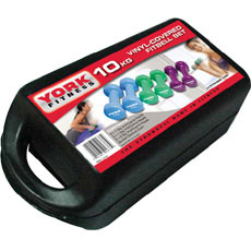 York 10Kg Fitbell Set In A Carry Case