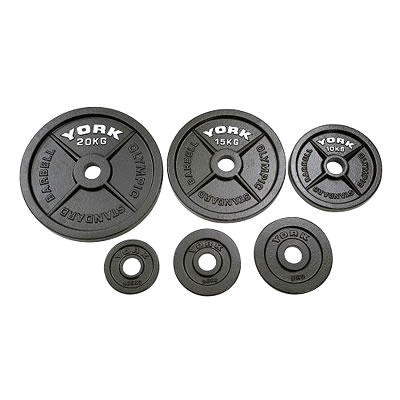 York 2 x 1.25kg Olympic Plates (2and#39;and39; Dia Hole) (7378)