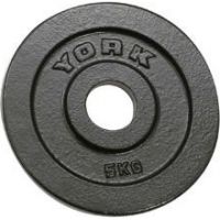 York 5kg - Hammertone Cast Iron Olympic Plates