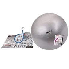 York 65cm Antiburst Gym Ball with DVD
