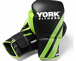 York Fitness Punch Bag Mitts Boxing Glove - Black/Green, 6 oz