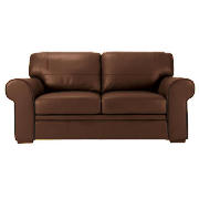 York leather sofa regular, chocolate