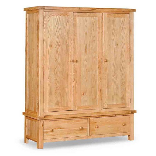 York Oak Furniture York Oak Triple Wardrobe 592.011