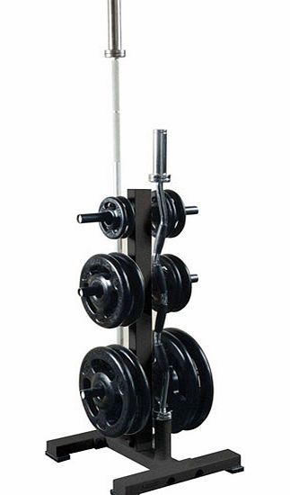York Olympic Plate Tree Rack with 2 Olympic Bar Holders