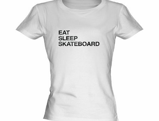 York Street Eat Sleep Skateboard Ladies T-Shirt, Size X-Small