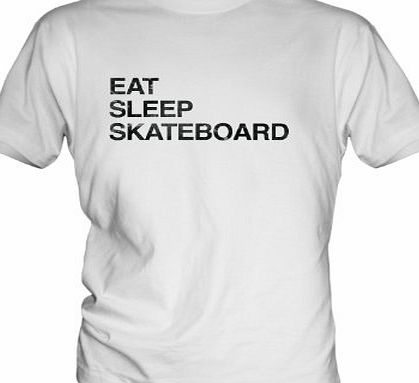 York Street Eat Sleep Skateboard Mens T-Shirt, Size Small