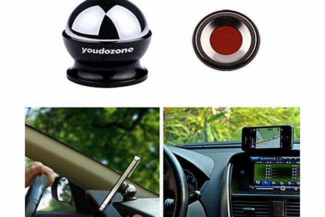 YOUDOZONE Universal Magnetic Magic Car Mount Kit Holder for Mobile Phones Smartphone iPhone 6 Plus 5 5C 5S 4 4S, Samsung Galaxy Note 4 3 2, S5 S4 S3, HTC ONE, Tablet PC, GPS