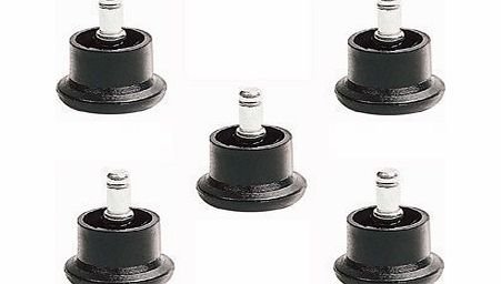Youngs 5 x Office Chair Glider / Glide Castors Black NEW