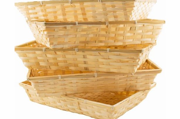 Your Gift Basket The Medium Beale, Wholesale (Carton of 10) - Bamboo Tray Basket, storage basket, gift ideas, make a great hamper or gift basket
