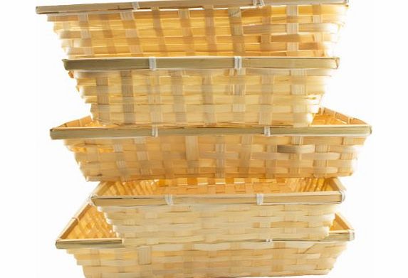 Your Gift Basket The Small Beale, Wholesale (Carton of 10) - Bamboo Tray Basket, storage basket, gift ideas, make a great gift basket or hamper