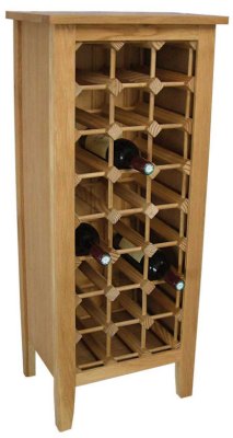 24 Bottle Oak Wine Rack
