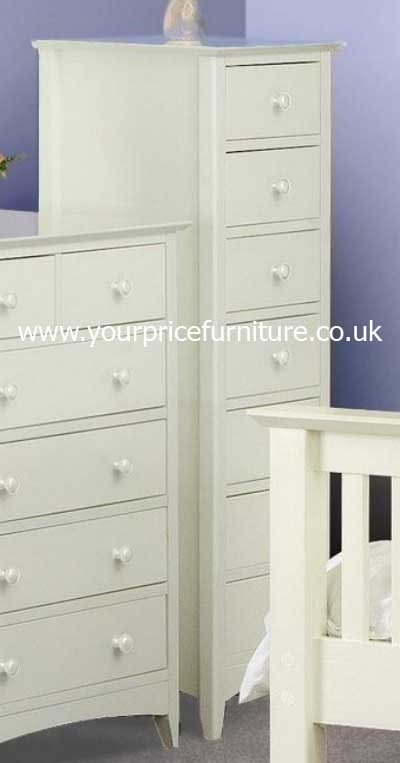 Cameo White Shaker Style 7 Drawer Chest