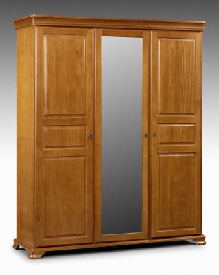 Your Price Furniture.co.uk Fontainebleau 3 Door Wardrobe With Mirror