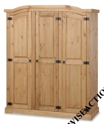 Your Price Furniture.co.uk Porto 3 Door Fitted Curved Top Wardrobe