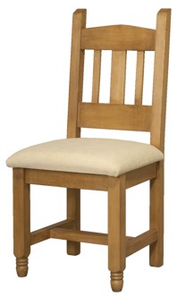 Provencal Wooden Back Padded Seat Chair