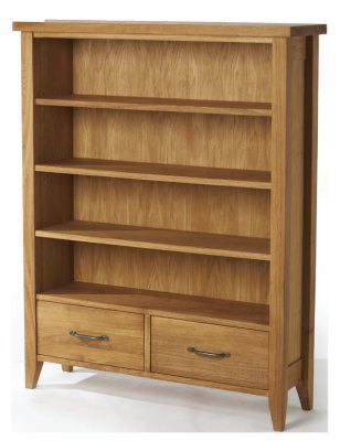 Your Price Furniture.co.uk Wealden Oak Bookcase with 2 Drawers