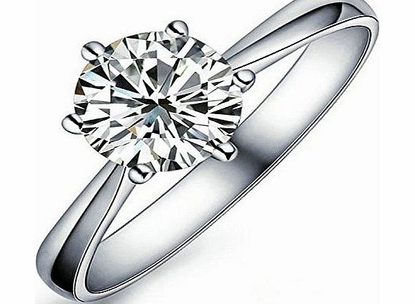 Yoursfs 1.5Ct Simulated Diamond Womens Wedding Ring 18K White Gold Plated (R)