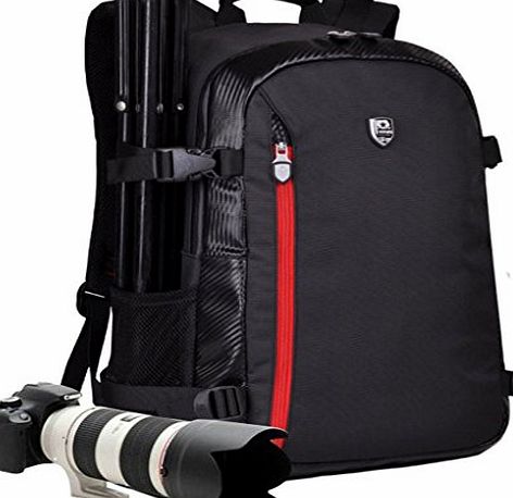 YUHAN  Oxford Large Capacity Multi-function Waterproof Anti-shock SLR/ DSLR Gadget Camera Bag Professional Gear Photography Travel Backpack Rucksack with Inner Padding and Extra Rain Cover for Canon Ni