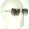 Vintage Retro Clear Sunglasses (Black)