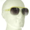 Yukka Sunglasses Vintage Retro Clear Sunglasses (Yellow)