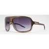 Yukka Sunglasses Yukka Brown Gold Sports Moulded Retro Sunglasses