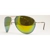 Yukka Gold Brown Mirrored Aviator Sunglasses