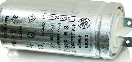 Zanussi Aeg Bendix Electrolux John Lewis Tricity Bendix Zanussi Tumble Dryer 8uf Capacitor. Genuine part number 1250020334