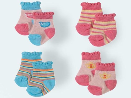 Zapf Creation Baby Annabell Socks (2 pairs) (762998) - Ivory and Blue