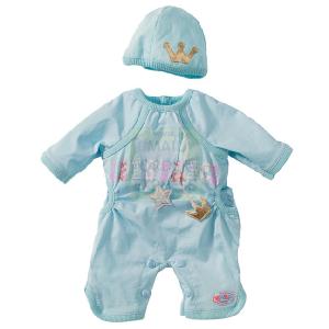 Zapf Creation BABY born Dress Collection Blue Romper With Hat