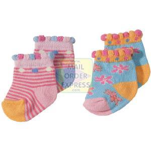 Zapf Creation BABY born Socks 2 Pairs Pink and Blue
