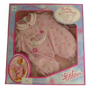 My First Baby Annabell Pink flowered romper suit