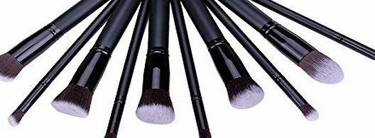 Zeagoo Makeup Tool Pro Kits 10pcs Cosmetic Powder Foundation Brushes Set Eye Brush