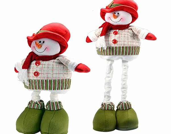 Zeagoo Santa Claus Snowman Flexible Legs Ornament Christmas Decoration Ornaments Gift