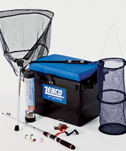 zebco Seat Box With Complete Fishing Set