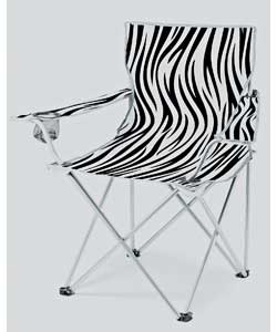 Zebra Print Folding Chair