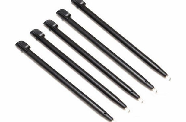 Zed Labz 5 x ZedLabz black slot in plastic stylus pen for Nintendo 2DS